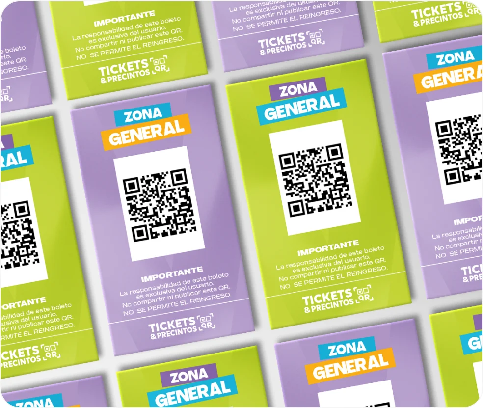 Imagen del Boleto full color con QR